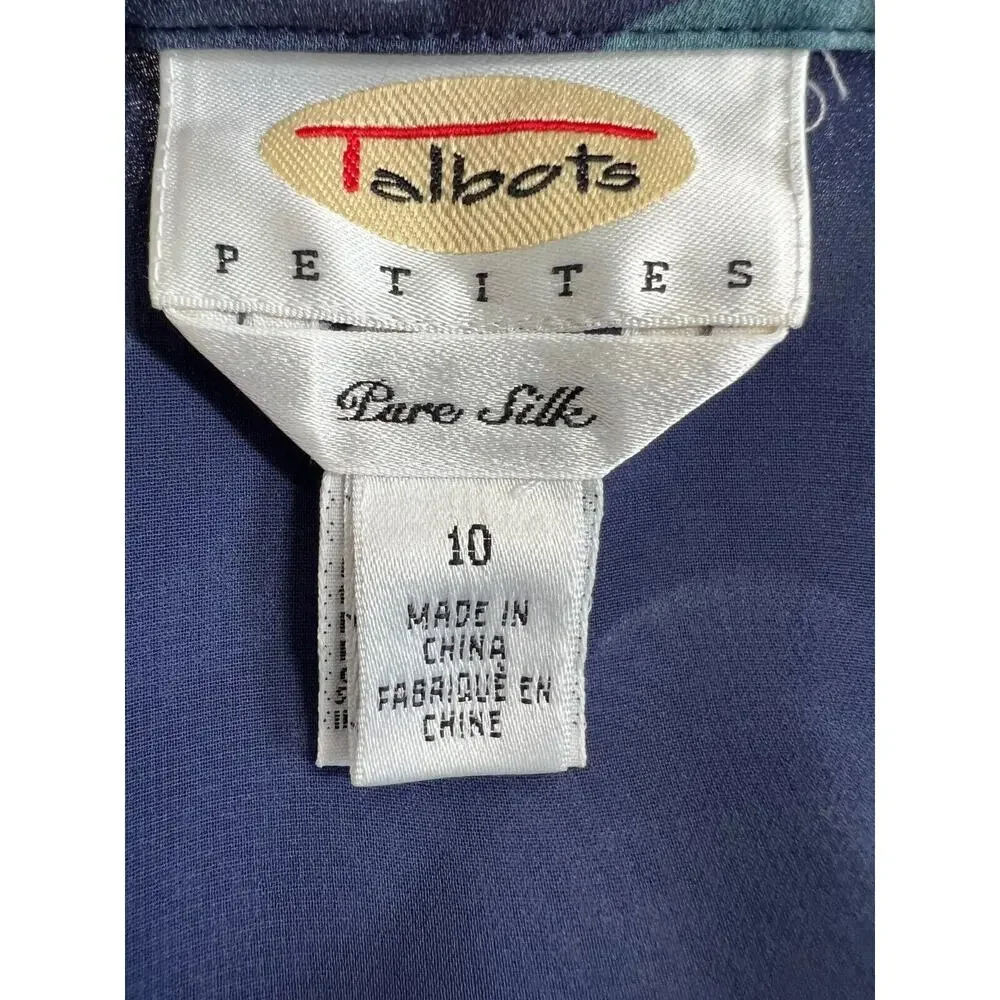 Vtg Talbots Pure Silk Wrap Maxi Skirt Womens Size 10 Petite Floral Vacation - Picture 10 of 12